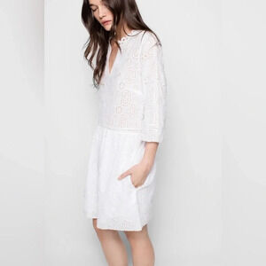 Zadig & Voltaire Riva White Eyelet Dress size M